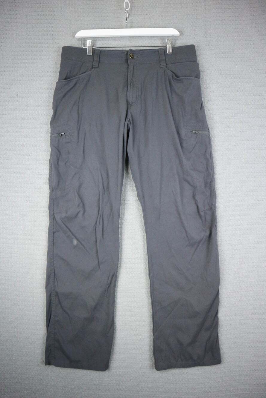 Wrangler Gray Lightweight Utility Hiking Pants Cargo Mens  35x32